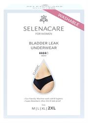 Selenacare Bladder Leak Undies Classic Black Size 2XL