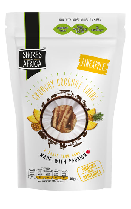 Shores Of Africa Coconut Thins Pineapple 40g