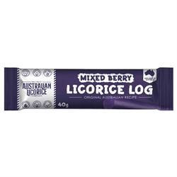 The Great Australian Licorice Mixed Berry Liquorice Log 40g