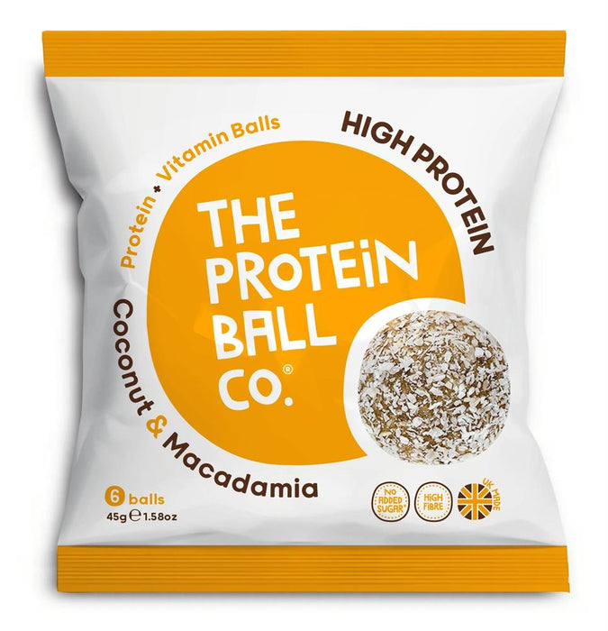 The Protein Ball Co Coconut & Macadamia Balls 45g