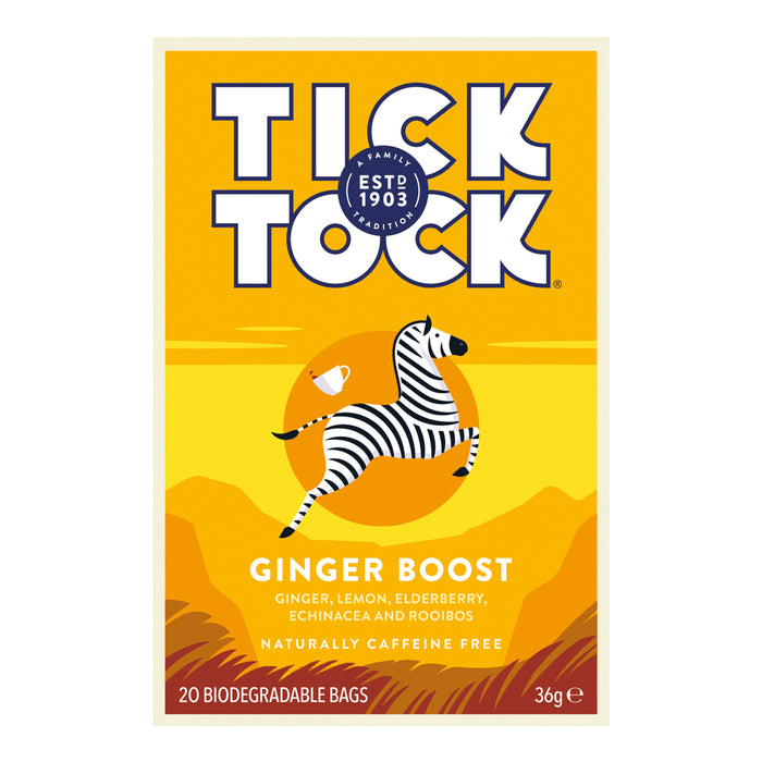 Tick Tock Wellbeing Ginger Boost 20bag
