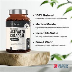 Vitabright Activated Charcoal 250 Capsules