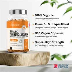 Vitabright Organic Curcumin 365 Capsules