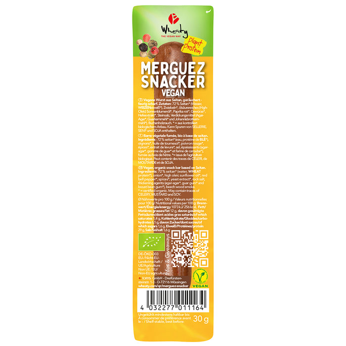 Wheaty Merguez Snacker Vegan 30g