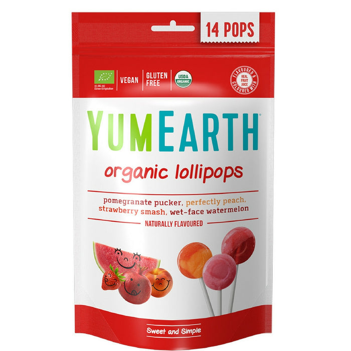 Yum Earth Organic Pops 14 Lolly Bag 85g