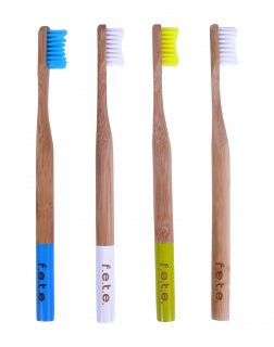 FETE Medium Bristle Bamboo Toothbrush – Family Pack