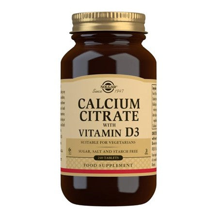 Solgar Calcium Citrate with Vitamin D3 240 tabs