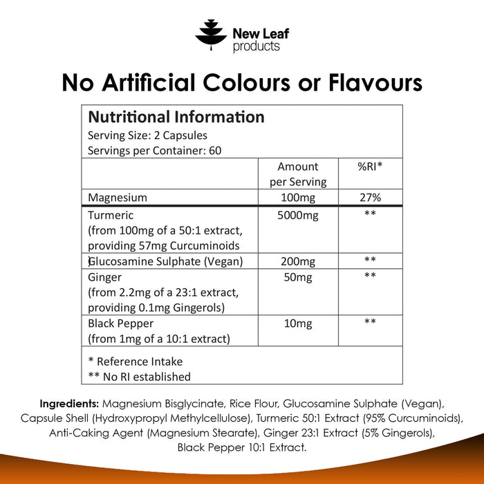 New Leaf Turmeric 5 In 1 Complex 120 Capsules