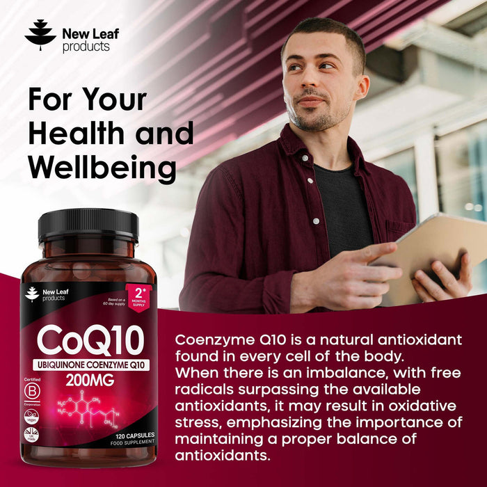 New Leaf CoQ10 200mg 120 Capsules