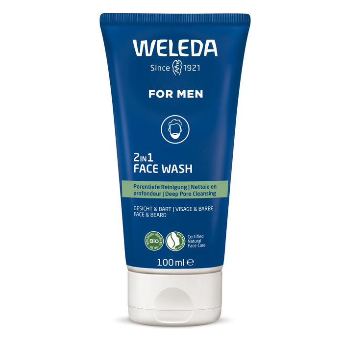 Weleda Men's 2 in 1 Face & Beard Wash 100ml