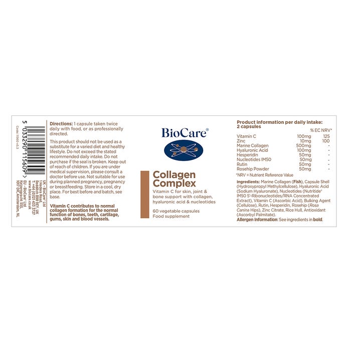 Biocare Collagen Complex 120 Capsules