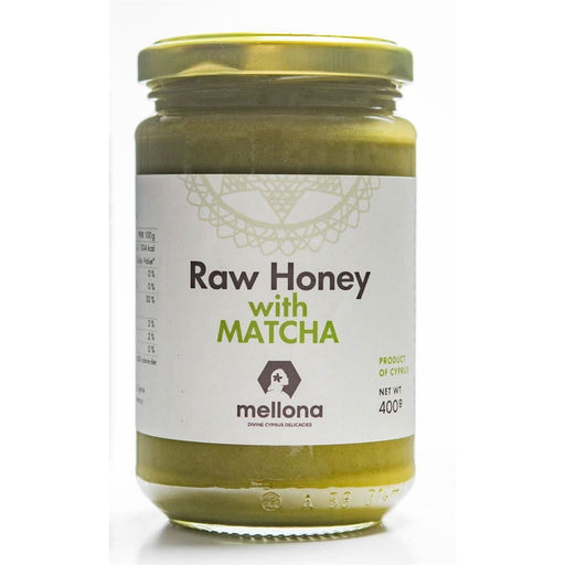 Mellona Raw Honey With Matcha Tea 400g