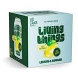 Living Things Lemon & Ginger Soda 4 x 300ml