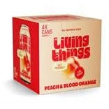 Living Things Peach & Blood Orange Soda 4 x 300ml