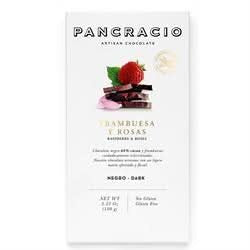 Pancracio Chocolate Raspberry & Roses Dark Choc 100g
