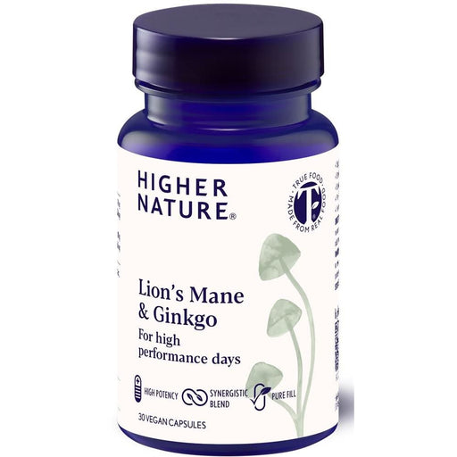 Higher Nature Lions Mane and Ginkgo 30 Capsules