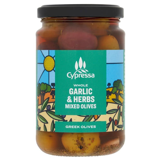 Cypressa Garlic&Herb Whole Mixed Olives 315g