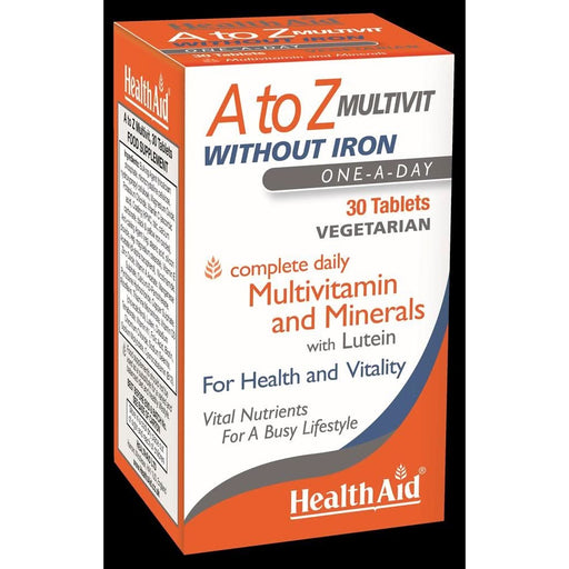 HealthAid A to Z Multivit Without Iron 30 Tablets