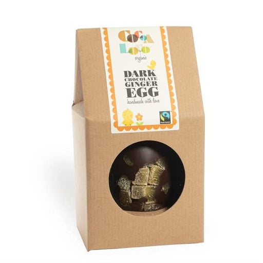 Cocoa Loco Dark Ginger Egg with Dark Buttons 225g