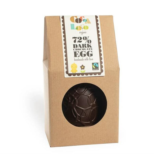 Cocoa Loco 72% Dark Chocolate Easter Egg with Dark Choc Buttons 225g