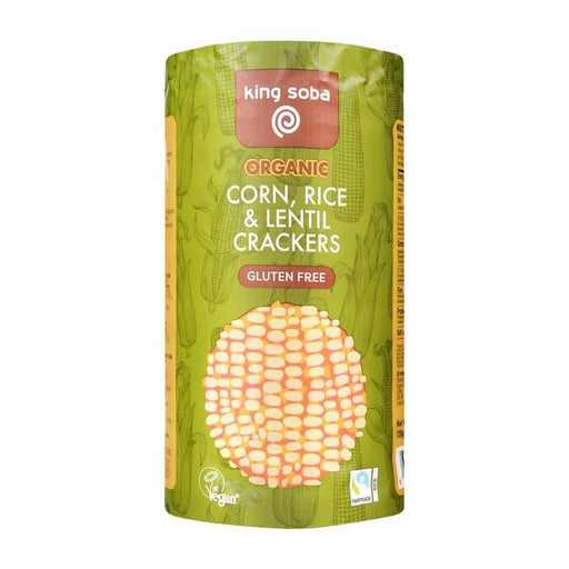 King Soba Org Corn Rice & Lentil Cracker 120g