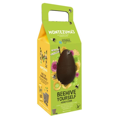 Montezumas Chocolate Bee Hive Egg with Sunflower Seed Growing Kit 150g