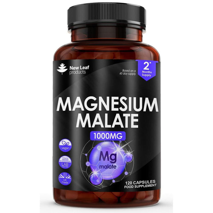 New Leaf Magnesium Malate 1000mg 120 Vegan Capsules