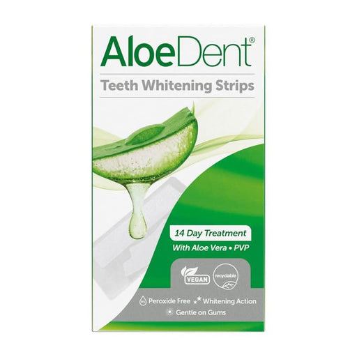 Aloe Dent Teeth Whitening Strips 14 Day Treatment