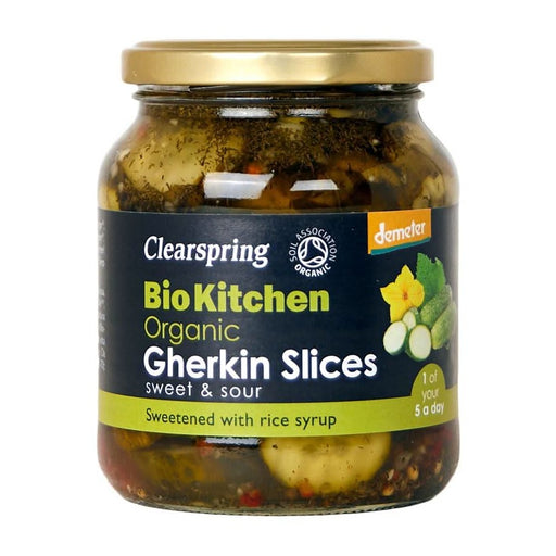 Clearspring Organic Gherkin Slices Sweet & Sour 350g