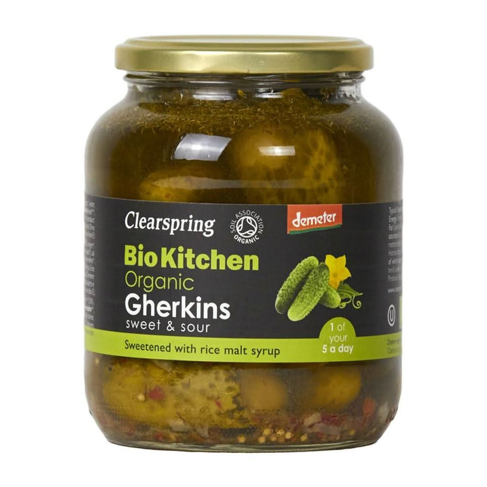 Clearspring Demeter Organic Gherkins Sweet & Sour 680g