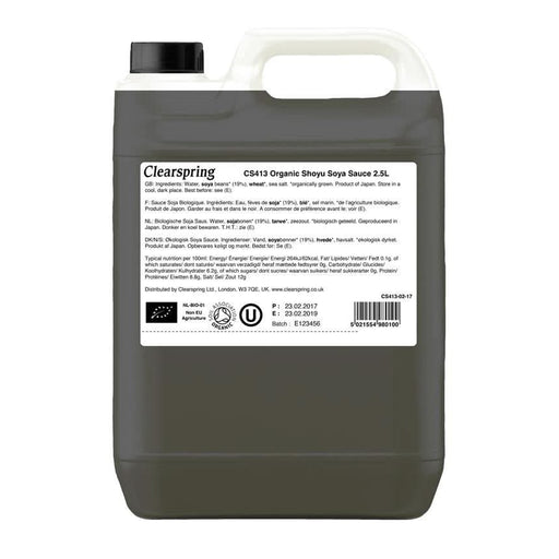 Clearspring Organic Shoyu Soya Sauce 2.5L