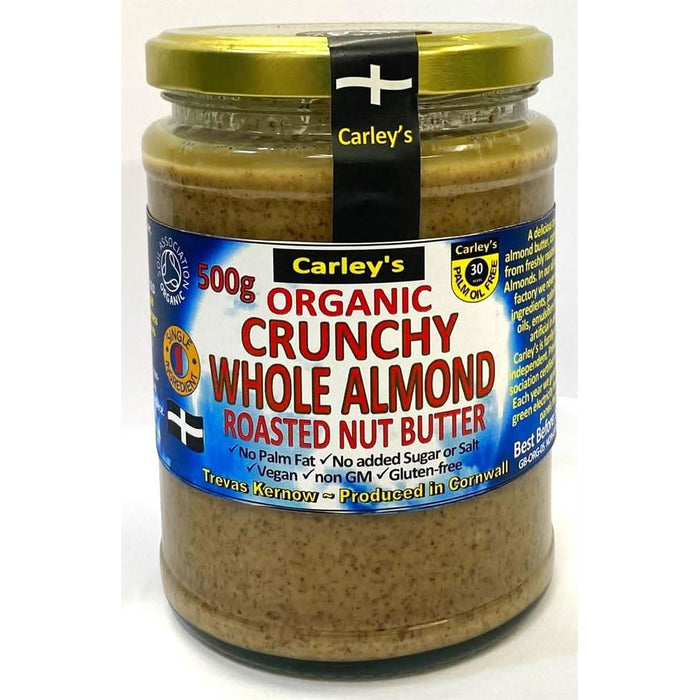 Carley's Organic Roasted Crunchy Almond Butter 500g