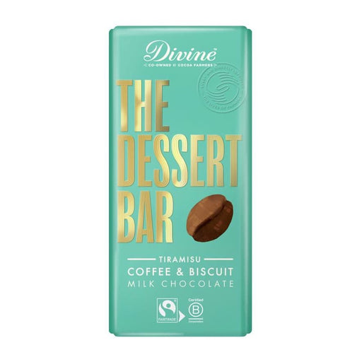 Divine Chocolate 38% Milk Chocolate Tiramisu Bar 180g