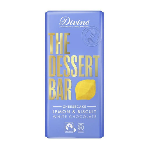 Divine Chocolate 26% White Chocolate Lemon Cheesecake Bar 180g