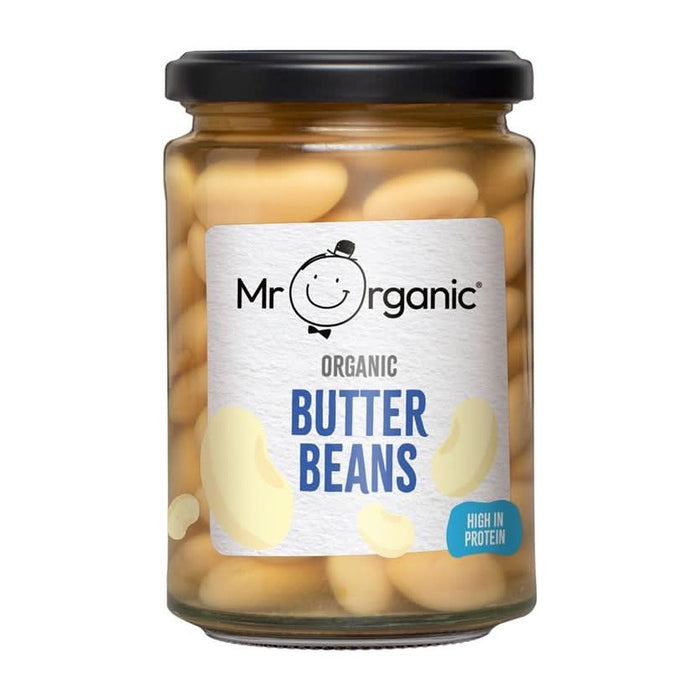 Mr Organic Butter Beans (in glass jar) 350g