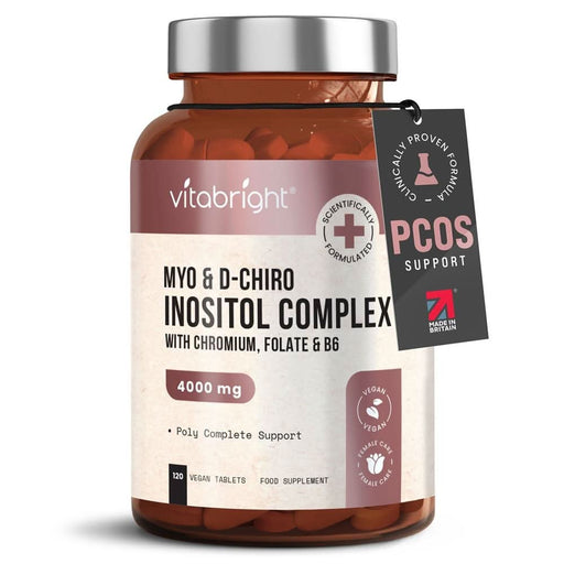 Vitabright Myo Inositol & D Chiro Inositol PCOS Support 120 Tablets