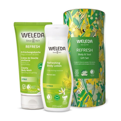 Weleda Refresh Body & Soul Gift Set Body Wash 200ml & Body Lotion 200ml