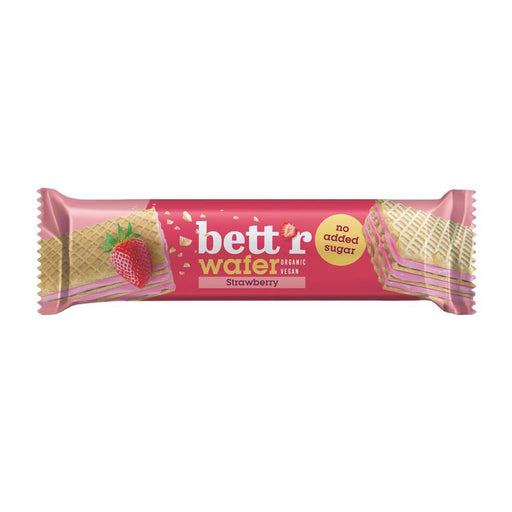 Bettr Organic No Added Sugar Strawberry & Cashew Wafer 30g