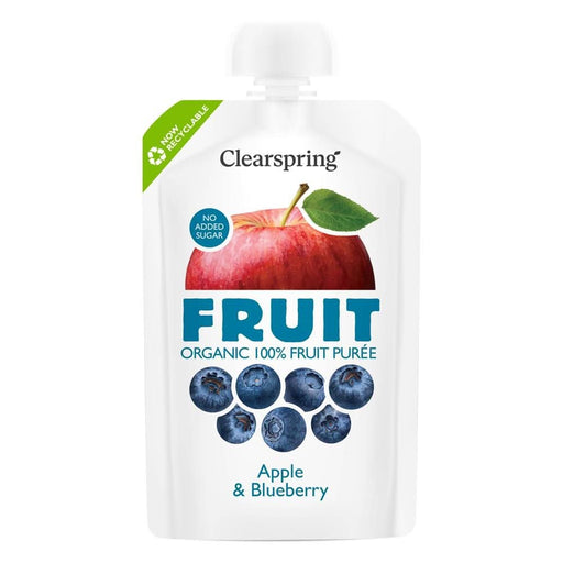 Clearspring FRUIT Puree Apple & Blueberry 100g