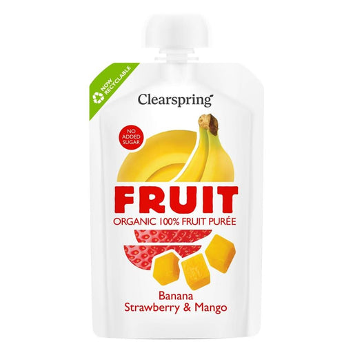 Clearspring FRUIT - Banana Strawberry & Mango 100g
