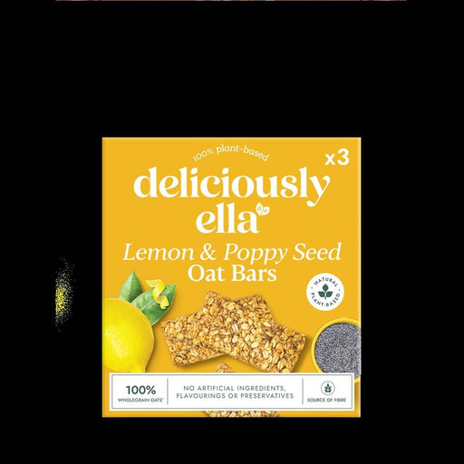 Deliciously Ella Oat Bar Lemon Poppy Seed Multi 3x50g