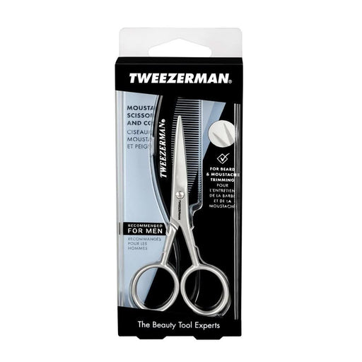 Tweezerman Moustache Scissors & Comb x 1