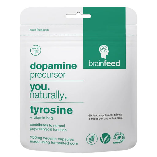 Brain Feed Dopamine Precursor - Tyrosine 800mg 60 Capsules