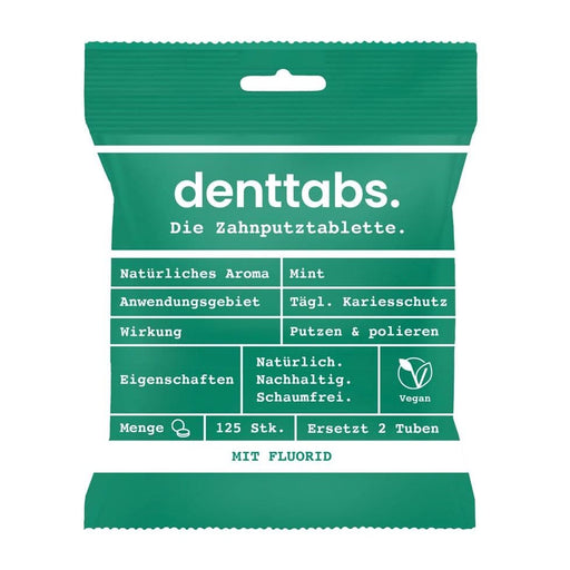 Georganics Denttabs Toothtablets - Mint with Flouride 125 Pieces