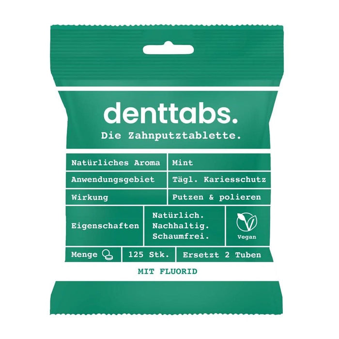 Georganics Denttabs Toothtablets - Mint with Flouride 125 Pieces