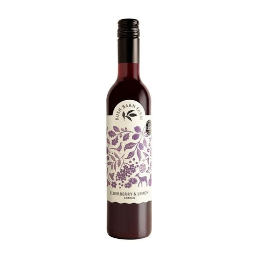 Bush Barn Farm Cordial Elderberry and Lemon 500ml