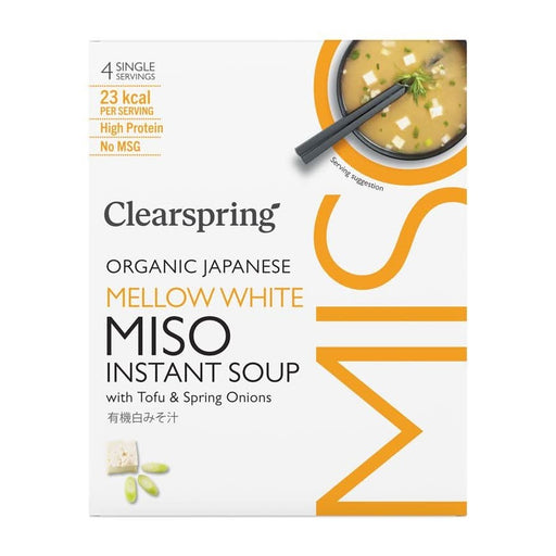 Clearspring Organic Miso Soup - White with Tofu 4 x 8g