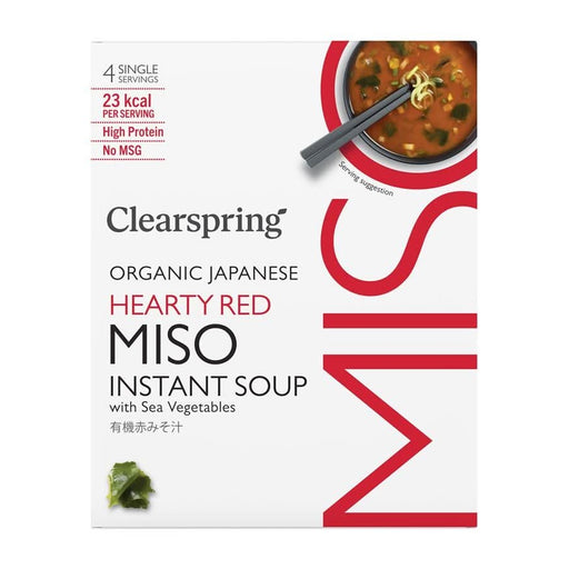 Clearspring Organic Miso Soup -Red with Sea Veg 4 x 8g