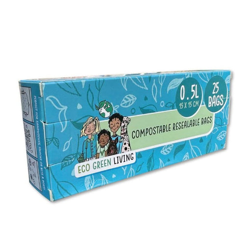 Eco Green Living 0.5L 25 Resealable Ziplock Bags