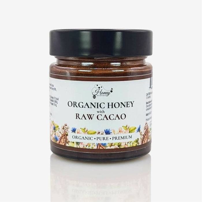 Honey Heaven Organic Raw Cacao Honey 300g